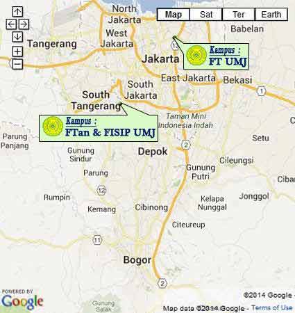 Lokasi dan Peta (Google Map) Universitas Muhammadiyah Jakarta Nomor